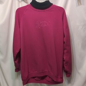 LE Studio Sport Pink Turtleneck Sweatshirt Size Large